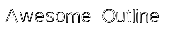 Awesome Outline font preview